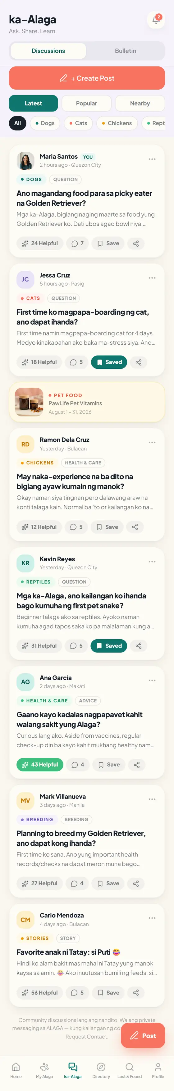 ka-Alaga community screen